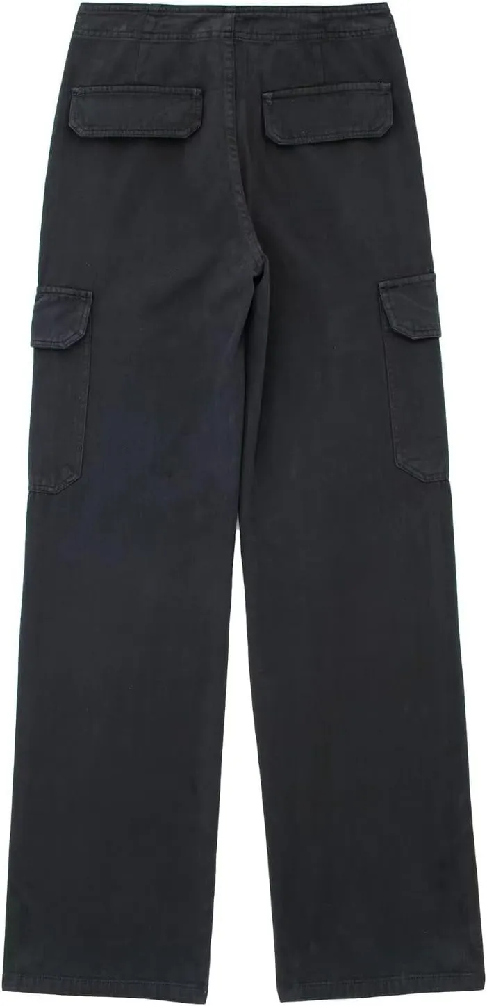 Women's Cargo Pants High Waisted Baggy Cargo Jeans Casual Pockets Straight Wide Leg Y2k Streetwear Trendy Trousers