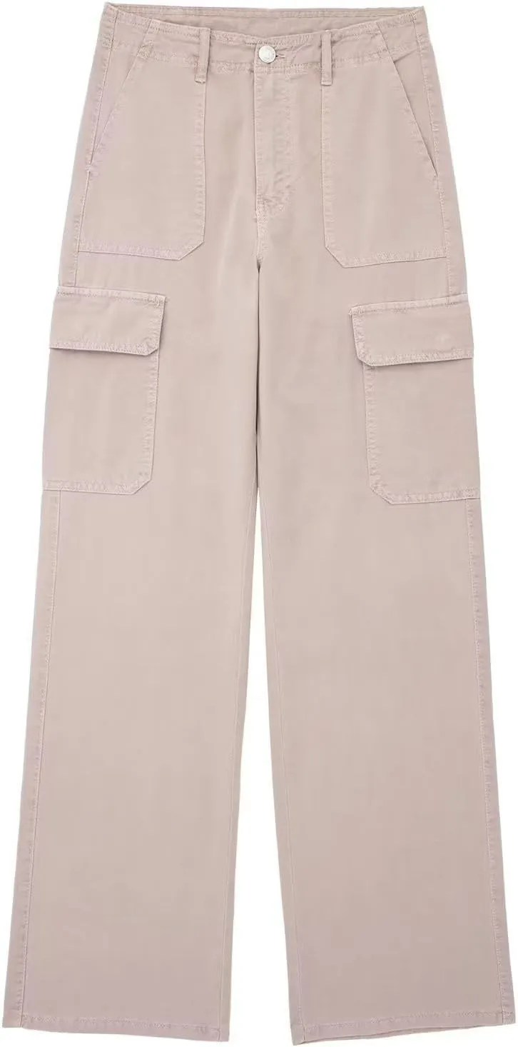 Women's Cargo Pants High Waisted Baggy Cargo Jeans Casual Pockets Straight Wide Leg Y2k Streetwear Trendy Trousers
