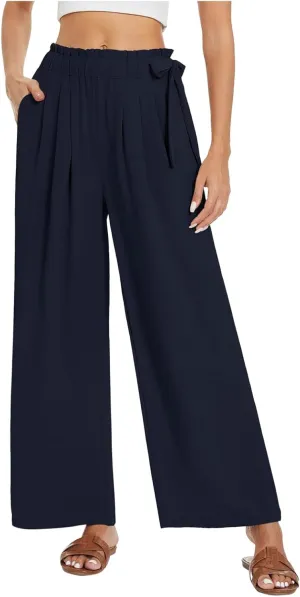 Womens Dress Pants Trousers Straight Leg Summer Low Rise Linen Cotton, Womens Pants Trendy Work Plus Size