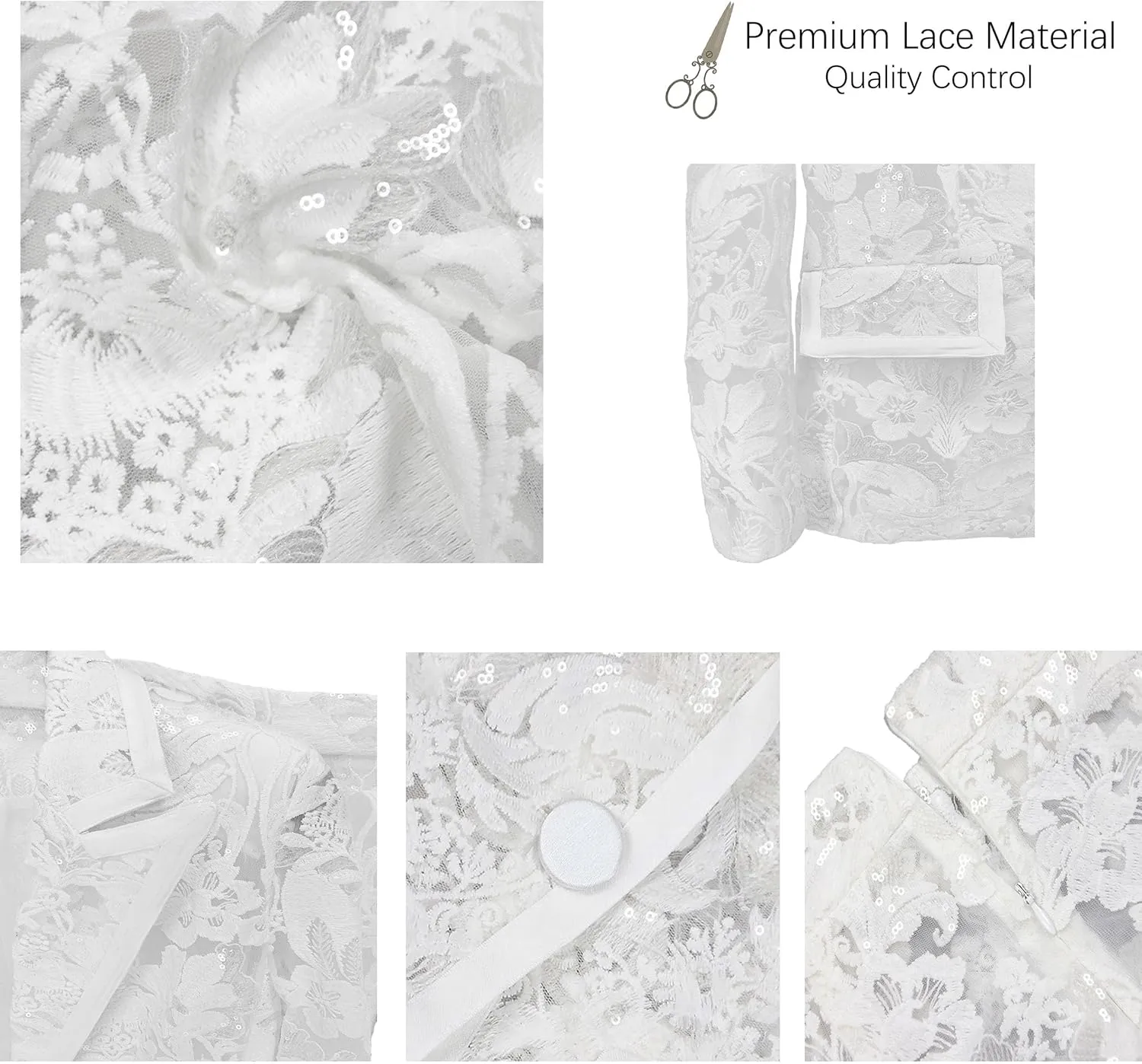 Women's Floral Lace Mesh 2 Piece Sets Suits Women Elegant Hollow Bridal Suiting for Wedding Party