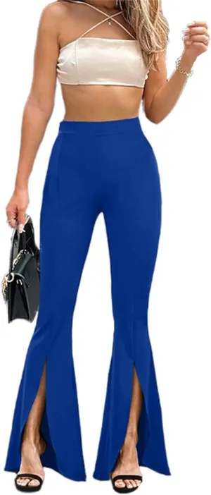 Women's High Waist Stretchy Flare Bell Bottom Pants