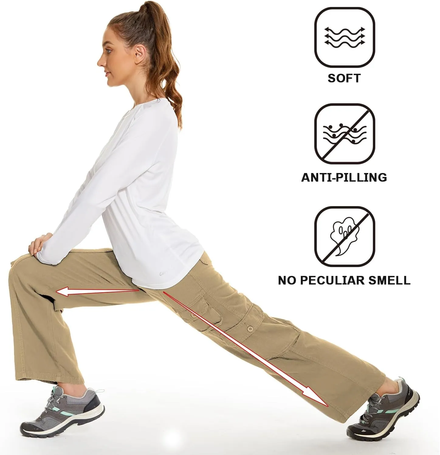Women's Hiking Cargo Pants Joggers Cotton Casual Military Army Combat Work Pants with 7 Pocket