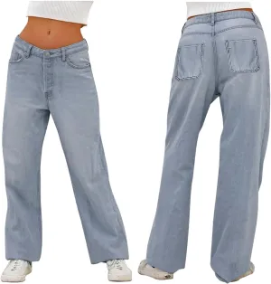 Women's Jeans Baggy Y2K Jeans High Waist Straight Leg Denim Pants Long Boyfried Jeans Relaxed Fit Jeans Streetwear