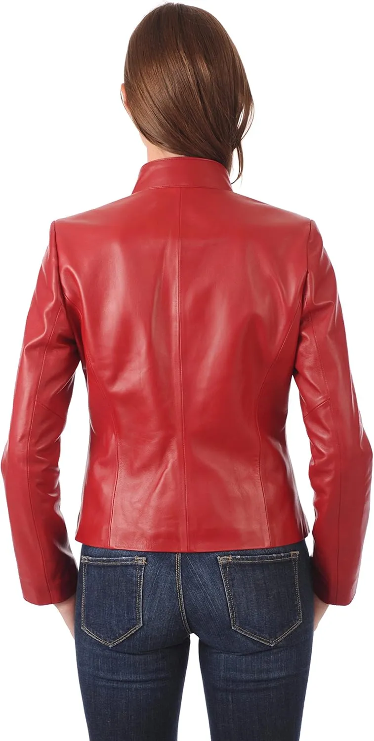 Women's Lambskin Leather Biker Jacket