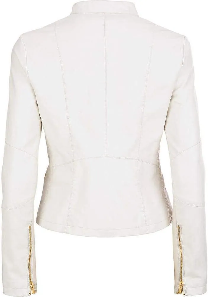 Women's Lambskin Leather Bomber Biker Jacket