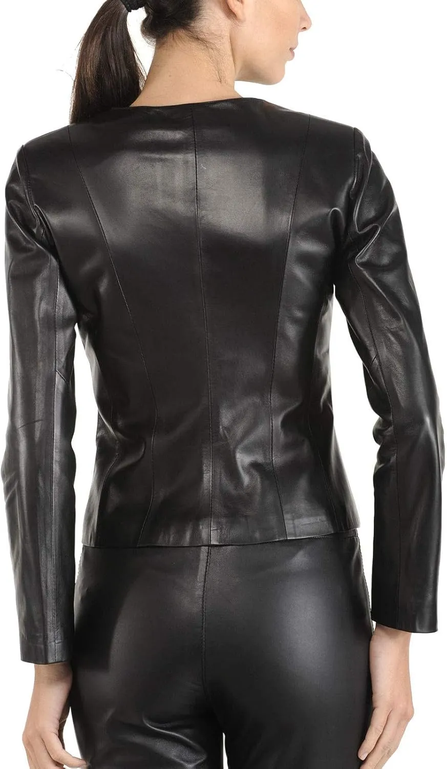 Women's Lambskin Leather Bomber Biker Jacket