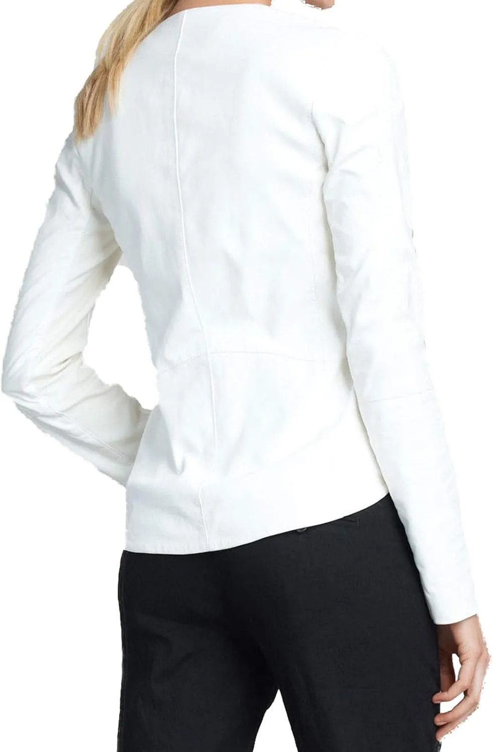 Women's Lambskin Leather Bomber Biker Jacket