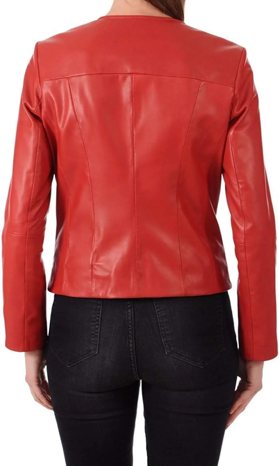 Women's Lambskin Leather Bomber Biker Jacket