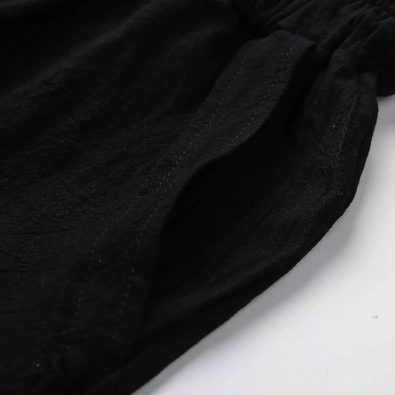 Women's Linen Summer Baggy Palazzo Pants Elastic Waisted Stretchy Loose Fit Palazzo Lounge Pants Office