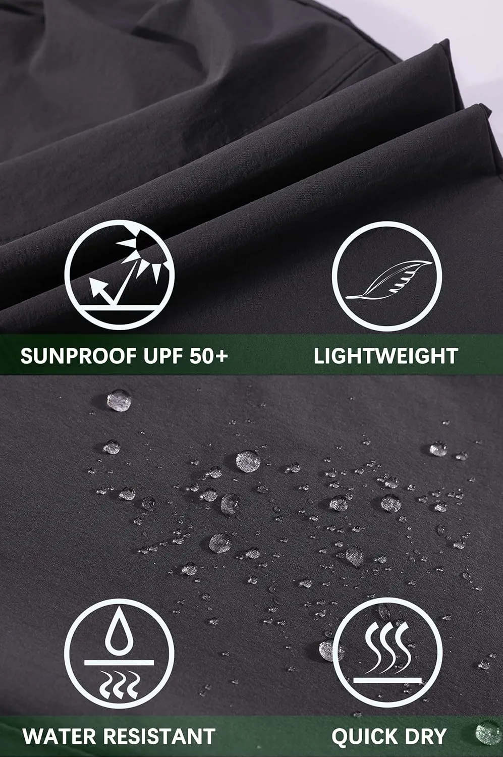 Women's Outdoor Hiking Pants With Cargo Pockets - Quick Dry UPF 50  Water-Resistant Athletic Pants for Camping and Workout