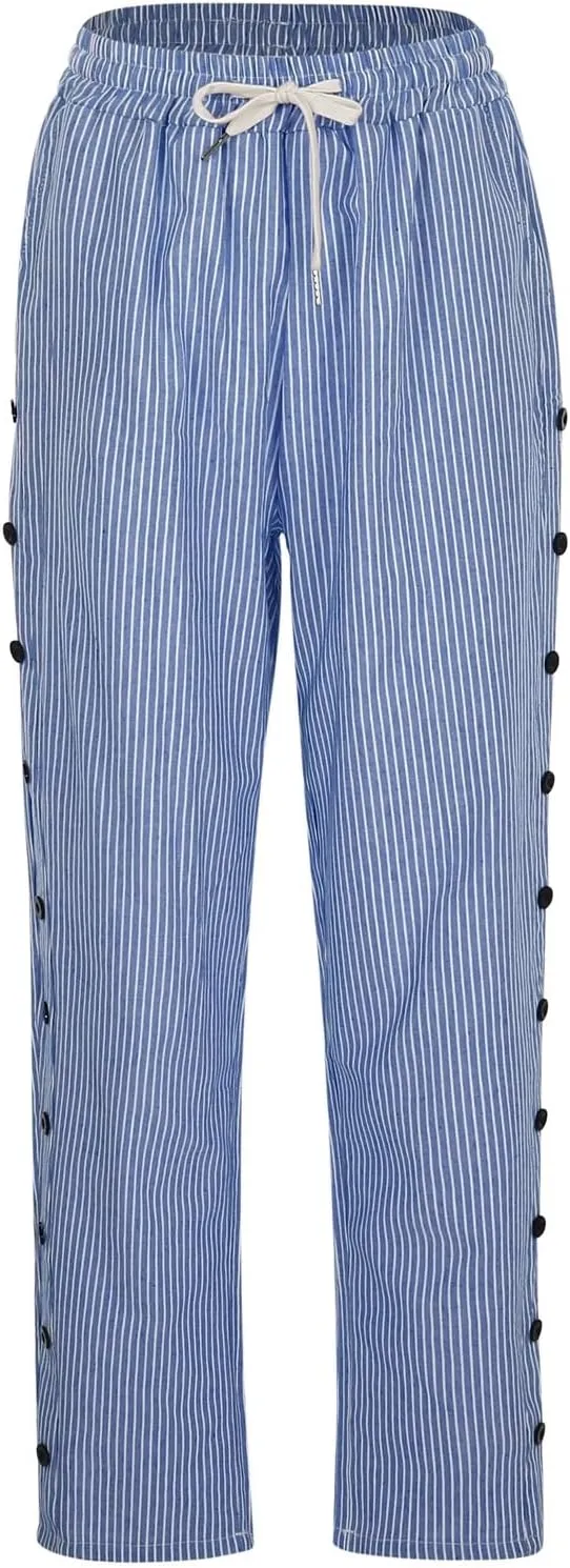 Women's Pants, Casual Pants Linen Stretchy Peasant Straight Leg Trendy Wide Adjustable