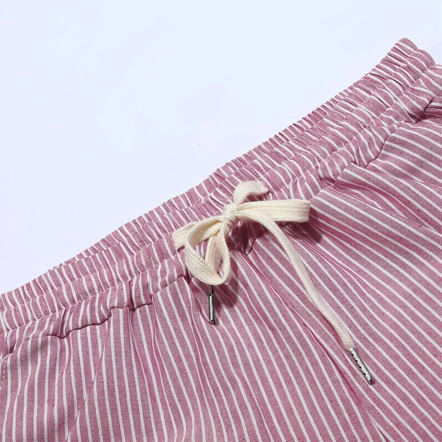 Women's Pants, Linen Casual Pants Straight Leg Trendy Peasant Plaid Cotton Stretchy