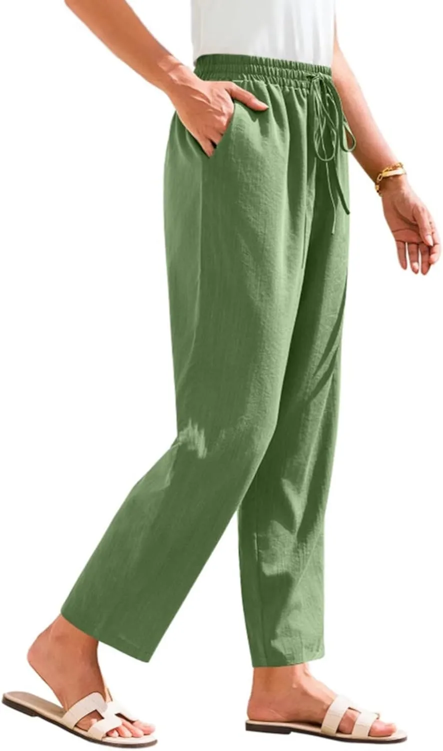 Women's Pants, Linen Peasant Pants Straight Leg Casual WomenS 2025 Trendy Cotton