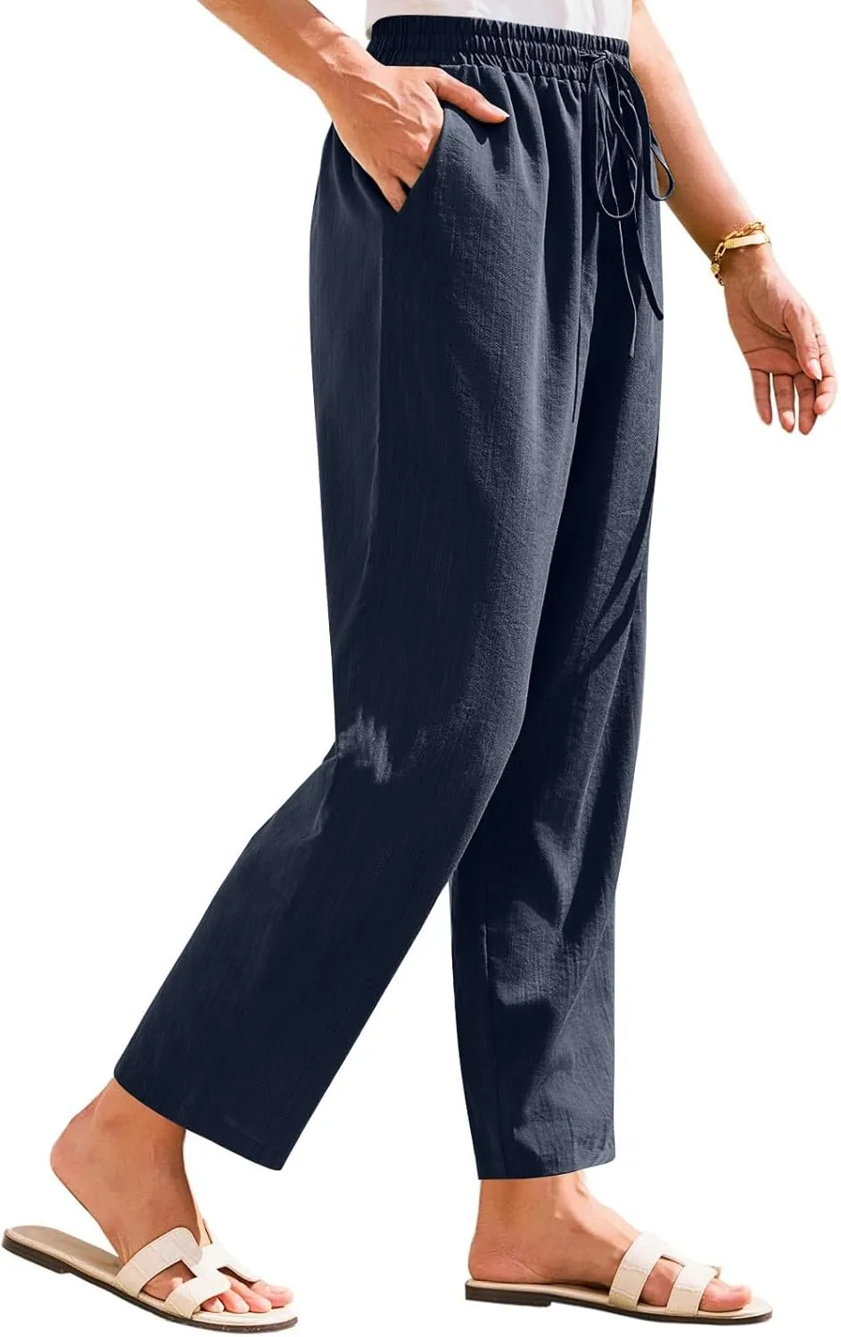 Women's Pants, Linen Peasant Pants Straight Leg Casual WomenS 2025 Trendy Cotton