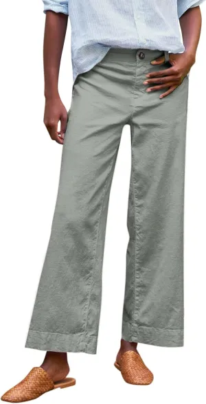 Women's Pants, Straight Leg Linen Peasant Pants Casual Sweatpants Wide Stretchy Trendy