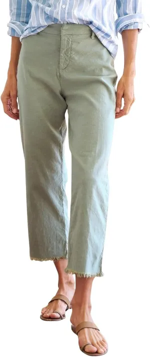 Women's Pants, Trendy Casual Linen Straight Leg Peasant Pants 2025 Flwoy Stretchy