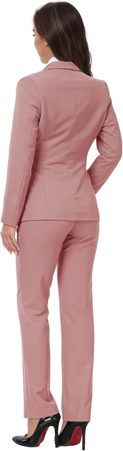 Women's Suits for Work Professional Business Attire 2 Piece Blazer and Pants Set