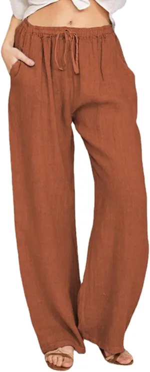 Womens Wide Leg Sweatpants Winter Corduroy Outfits Pants with Pockets Flare Leggings High Waisted