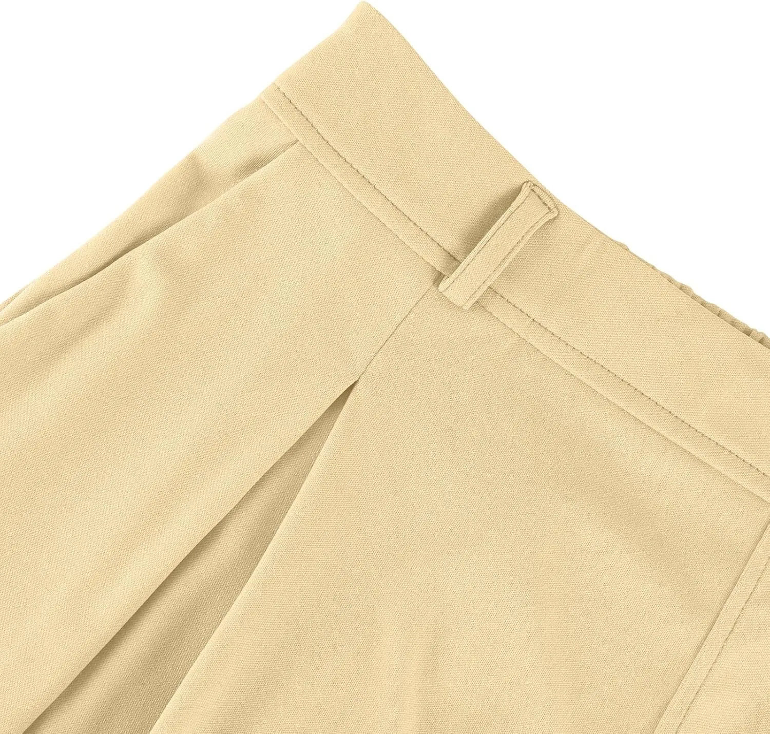 Women's Wide Legged Pants Pleated High Waisted with Pockets Flowy Trousers Business Casual Bottoms Trendy