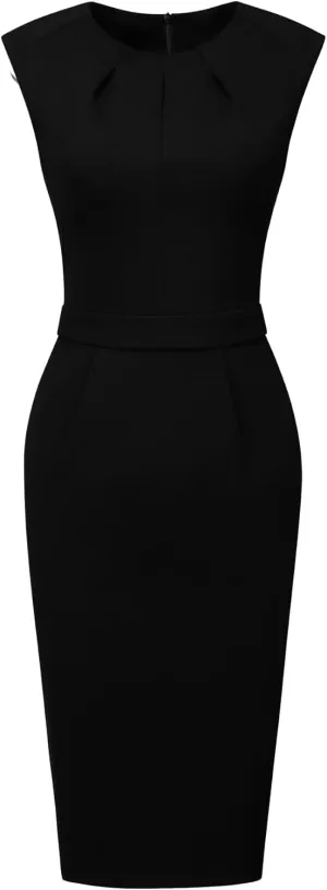 Women's Work Pencil Dresses Sleeveless Professional Business Sheath Dress