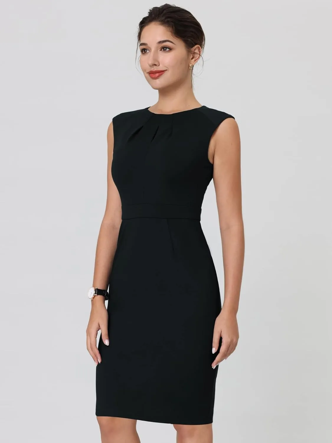 Women's Work Pencil Dresses Sleeveless Professional Business Sheath Dress
