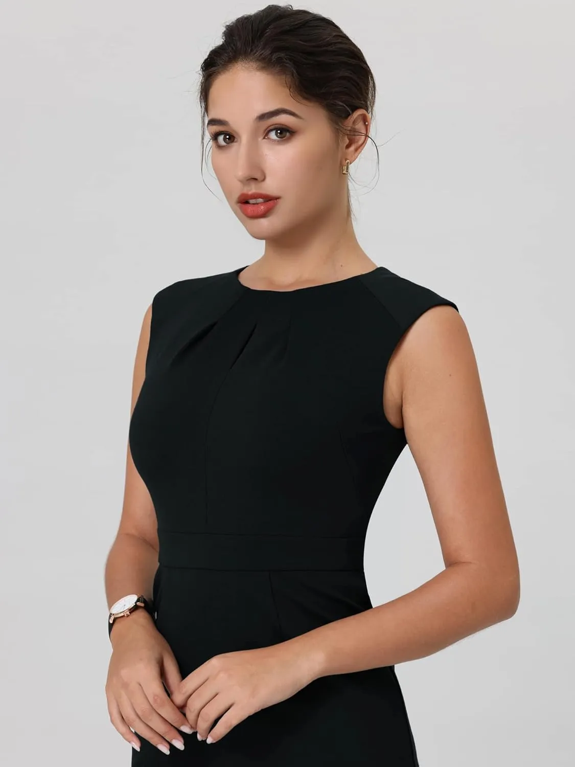Women's Work Pencil Dresses Sleeveless Professional Business Sheath Dress