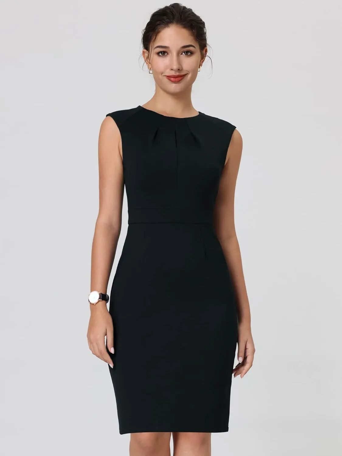 Women's Work Pencil Dresses Sleeveless Professional Business Sheath Dress