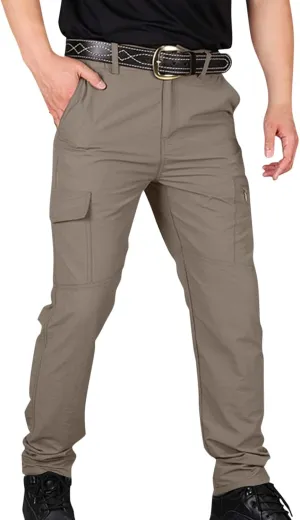 Work Pants for Men Tactic Hiking Waterproof Cargo Pants for Men Relaxed Fit Riptop Lightweight Outdoor Trousers