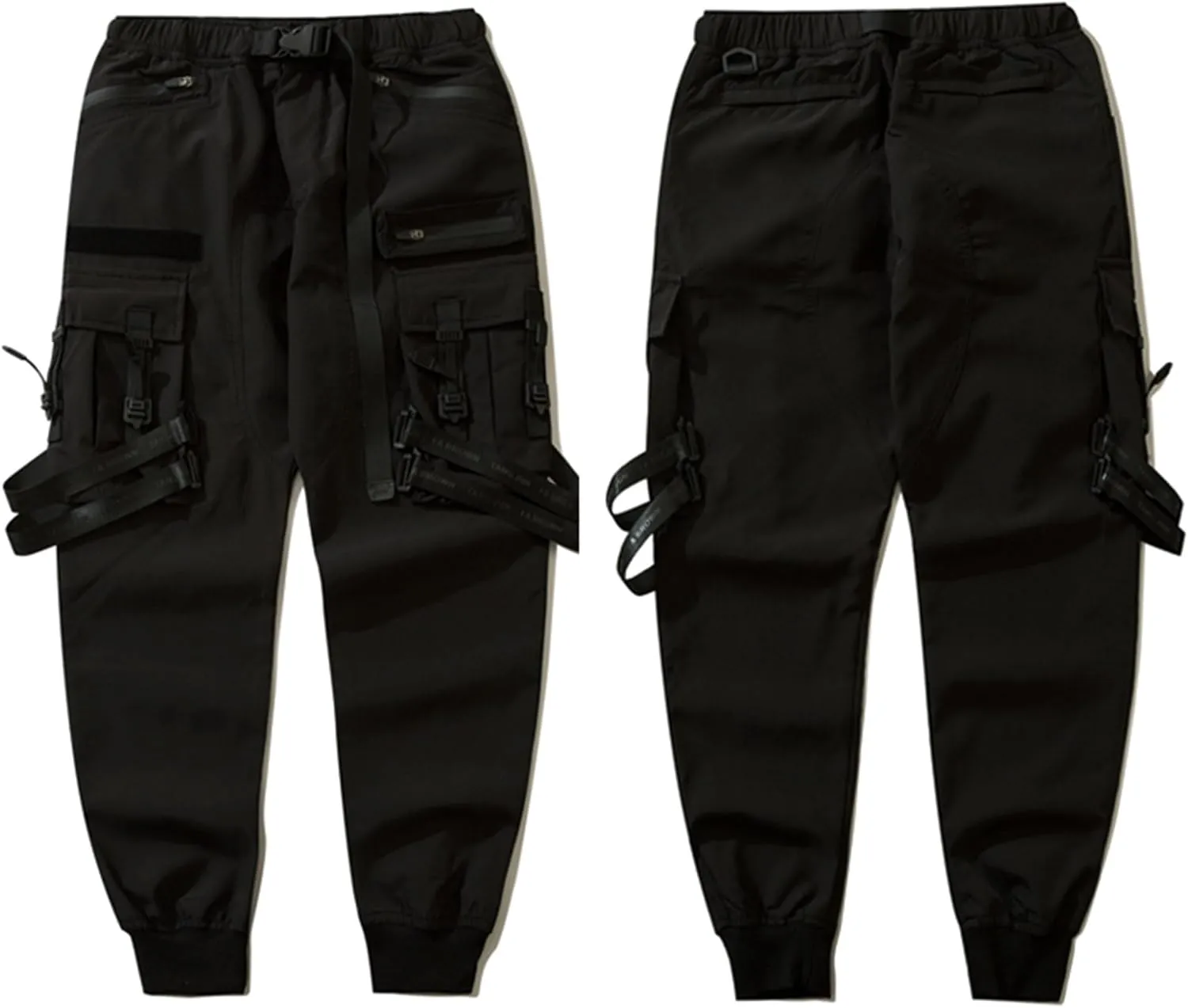XYXIONGMAO Men's Techwear Japanese Streetwear Goth Black Cargo Jogger Fashion Tripp Pants