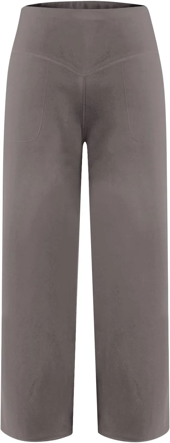 Yoga Pants Women Wide Leg Pants with Pockets Stretch High Waist Baggy Sweatpants Trendy Wide Leg Yoga Pants