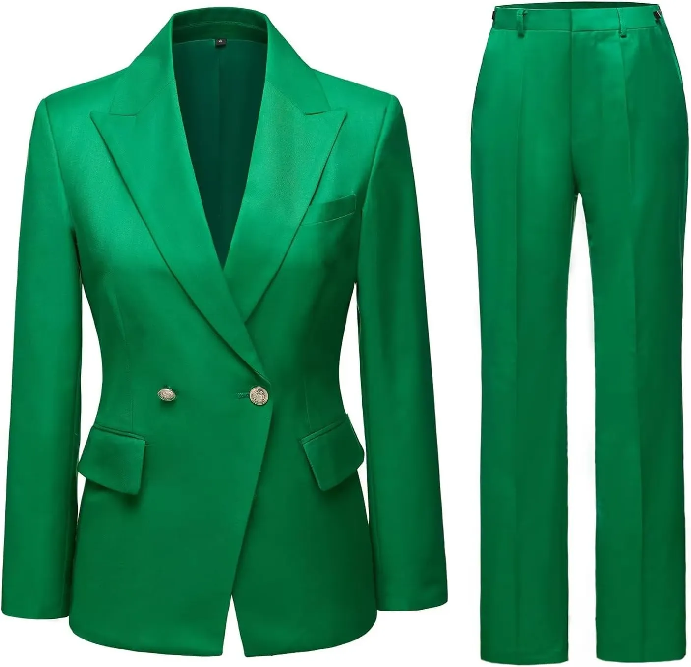 YUVUXE Women's Classic Fit Pink Solid Polyester Business Suit Set - Blazer & Pants - Working Women, Business Professionals
