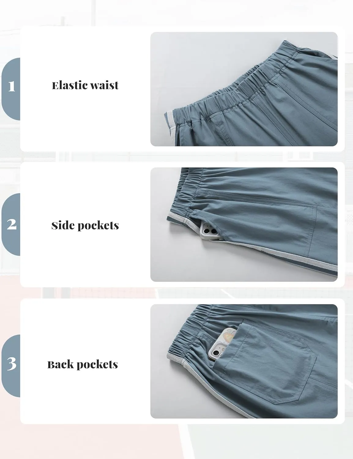 Zhiyouni Parachute Pants for Women Elastic High Waist Full Twist Hiking Cargo Pants Trousers